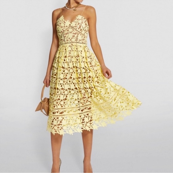 NWT Self Portrait Yellow Azaelea Dress - Picture 3 of 7